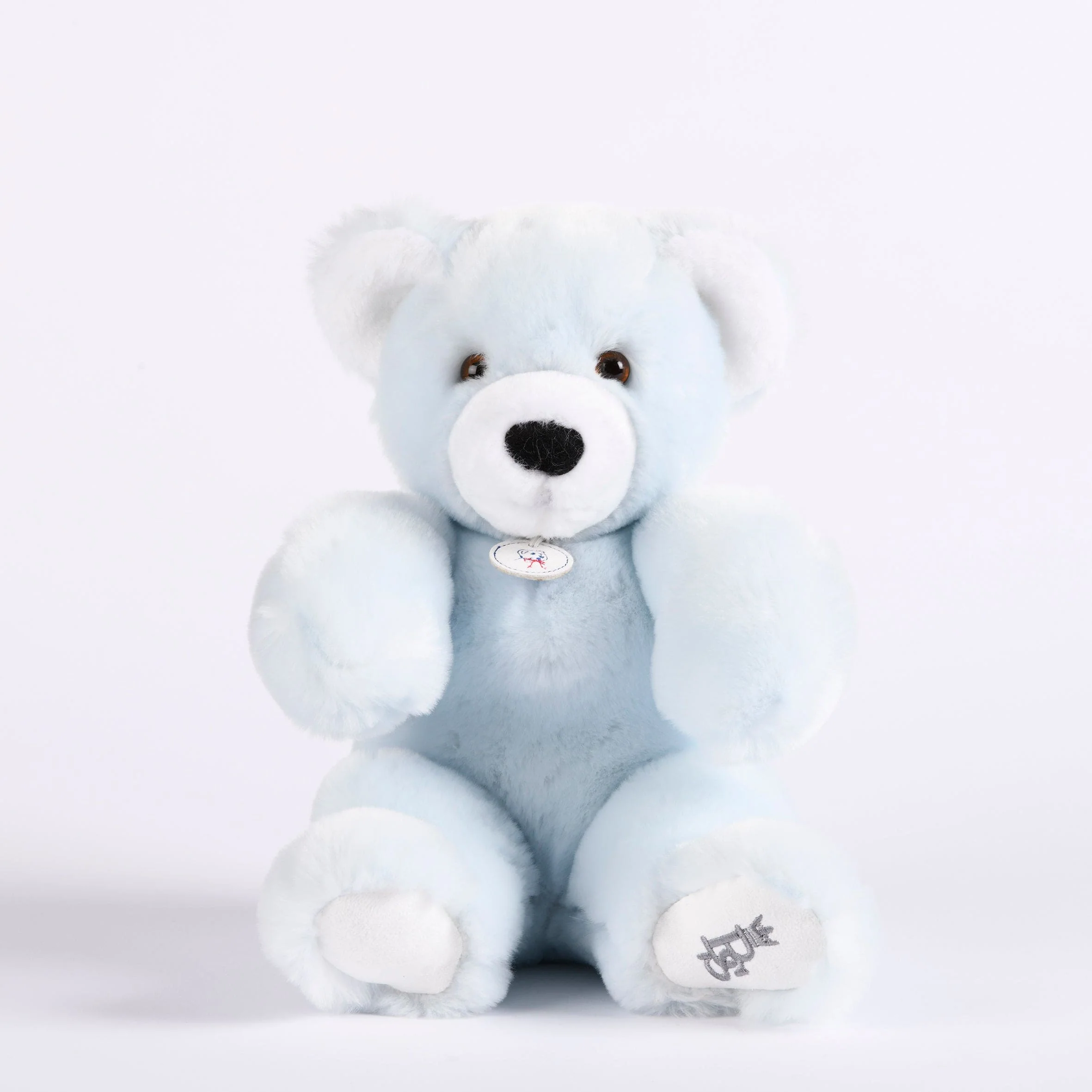 MARTIN | Blue Plush Bear (30 cm) | Made in France – Image 2