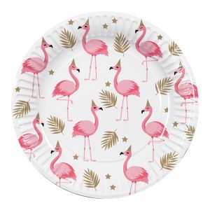 Assiettes Flamant rose
