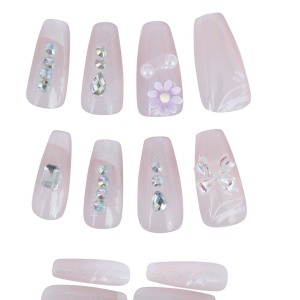 12 Faux ongles avec pierres