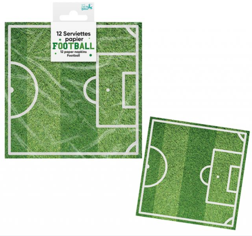 12 Serviettes Football