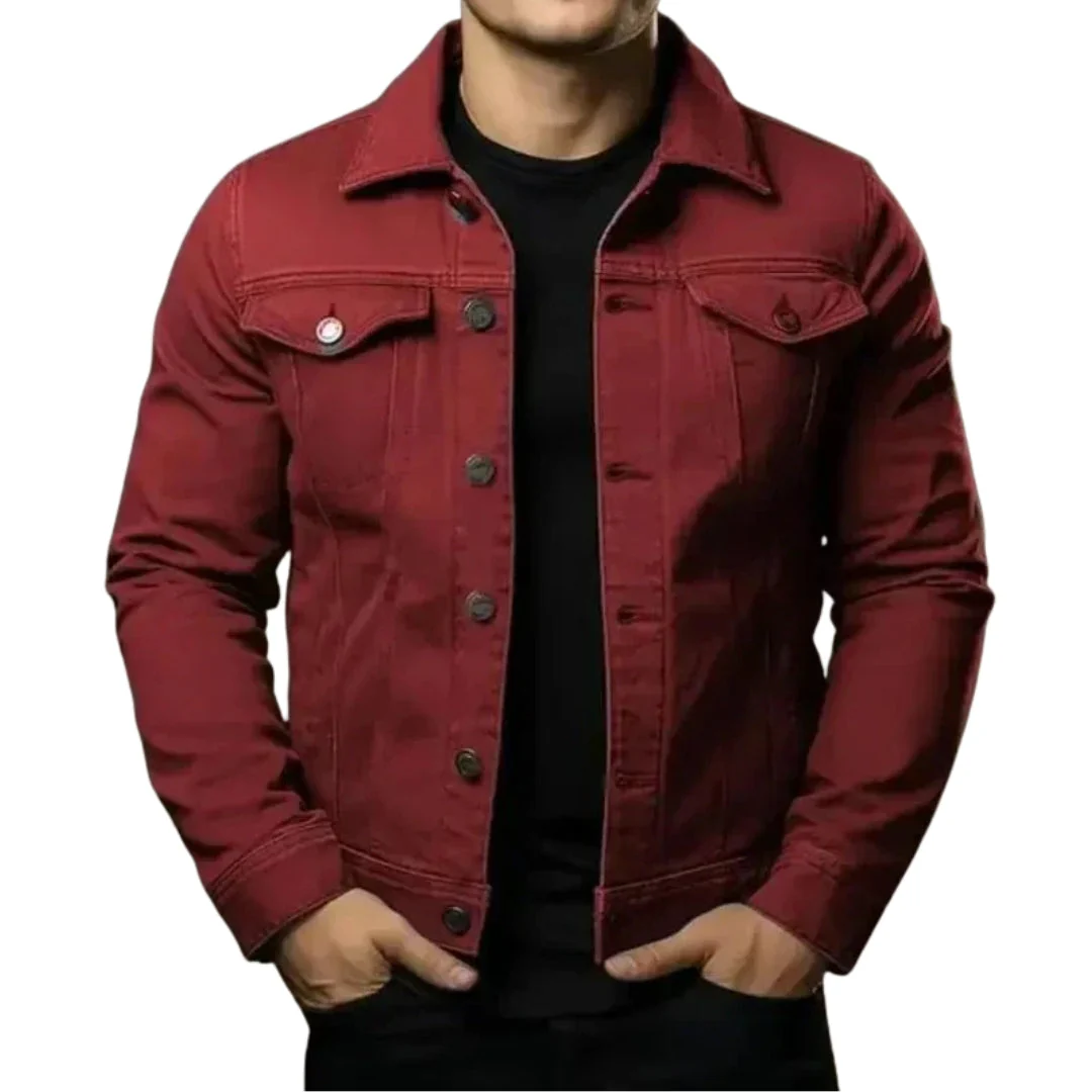 Veste en jean 100 % coton pour homme