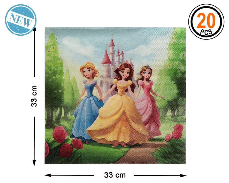 20 Serviettes Princesses