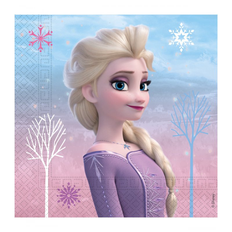 20 Serviettes Reine des Neiges