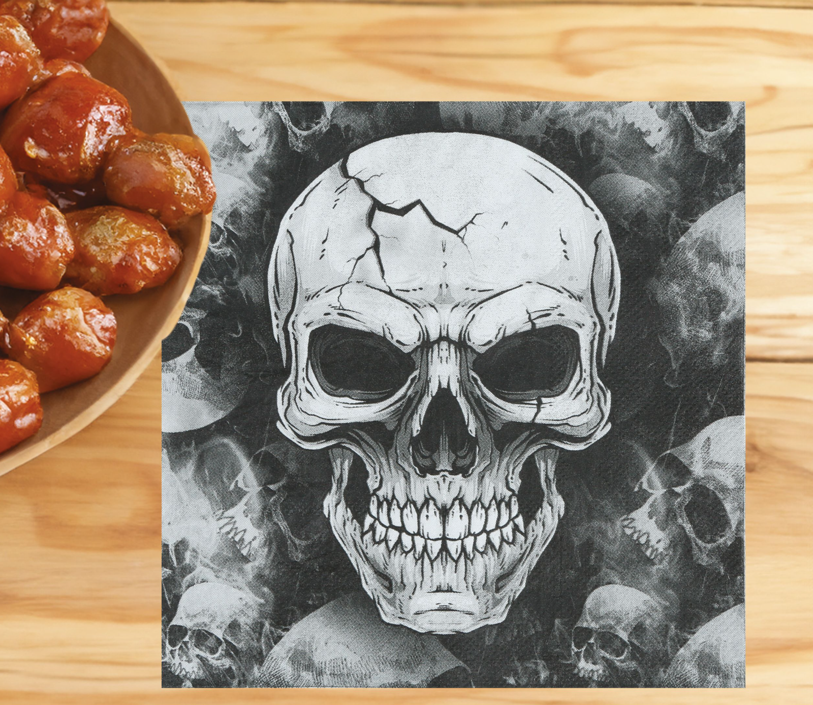 20 Serviettes tête de mort