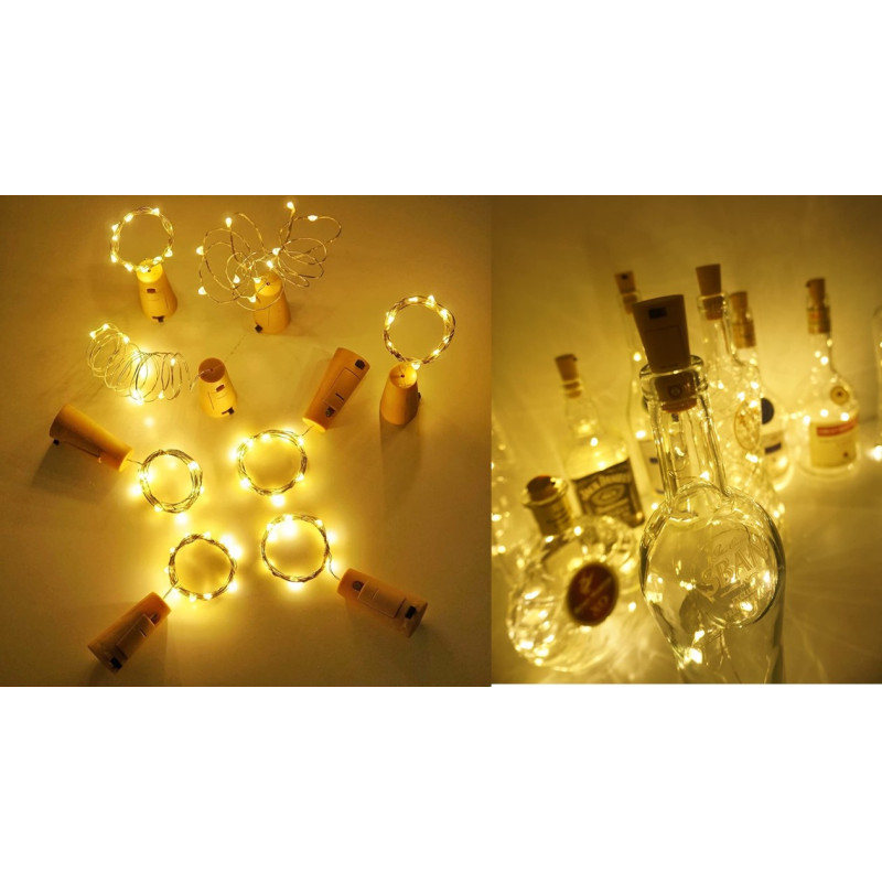 3 Bouchons de bouteille avec guirlande led – Image 3