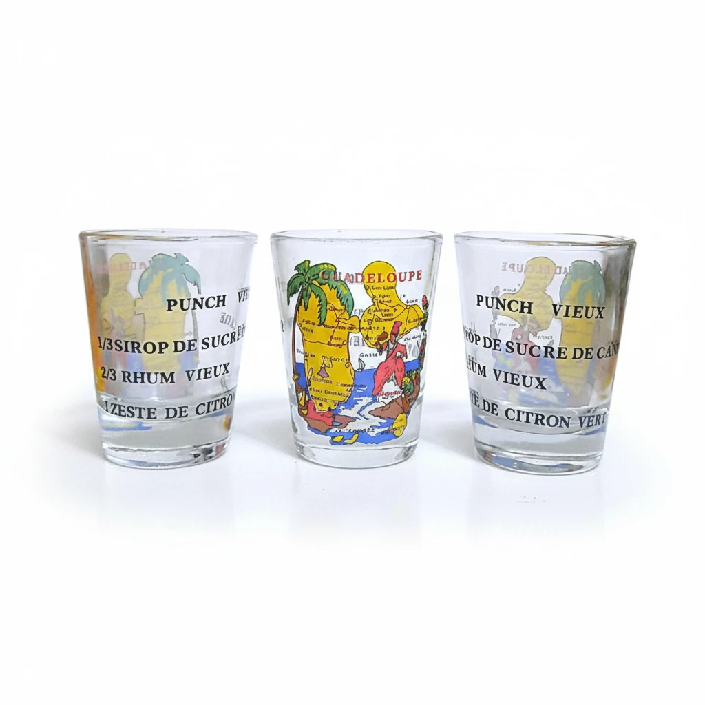 3 verres à punch Guadeloupe 5cl – Image 5