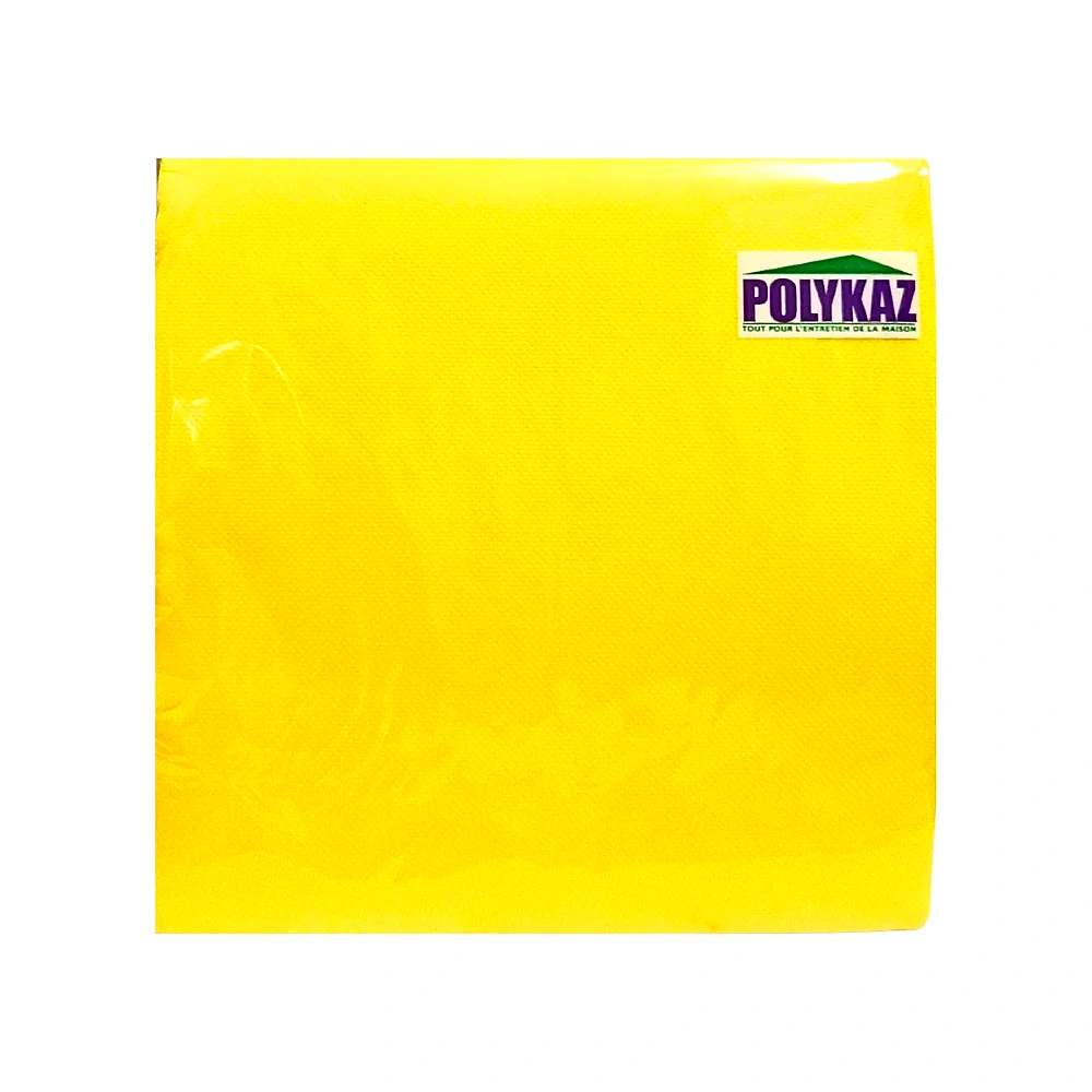 40 serviettes de table coloris jaune 38 x 38 cm