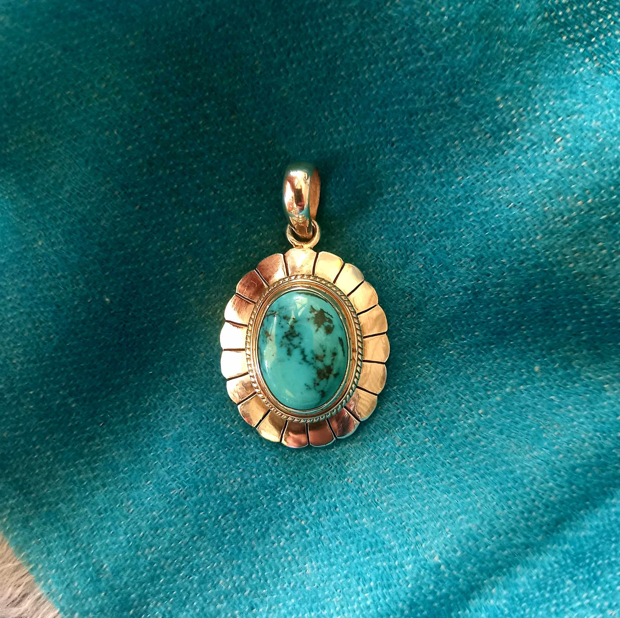 Pendentif turquoise & argent – Image 4
