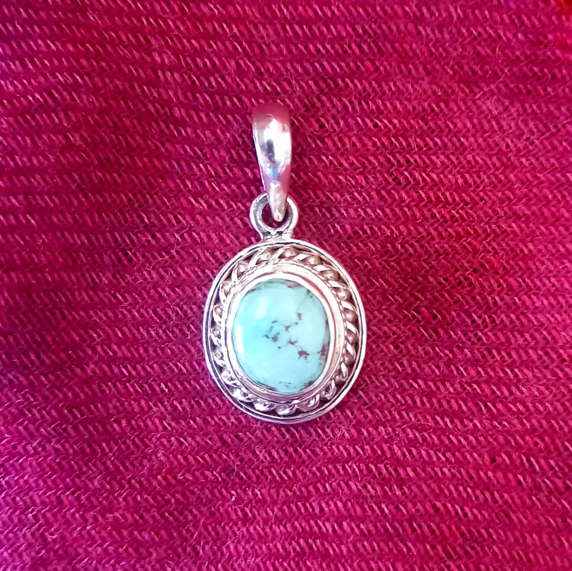 Pendentif turquoise & argent – Image 4