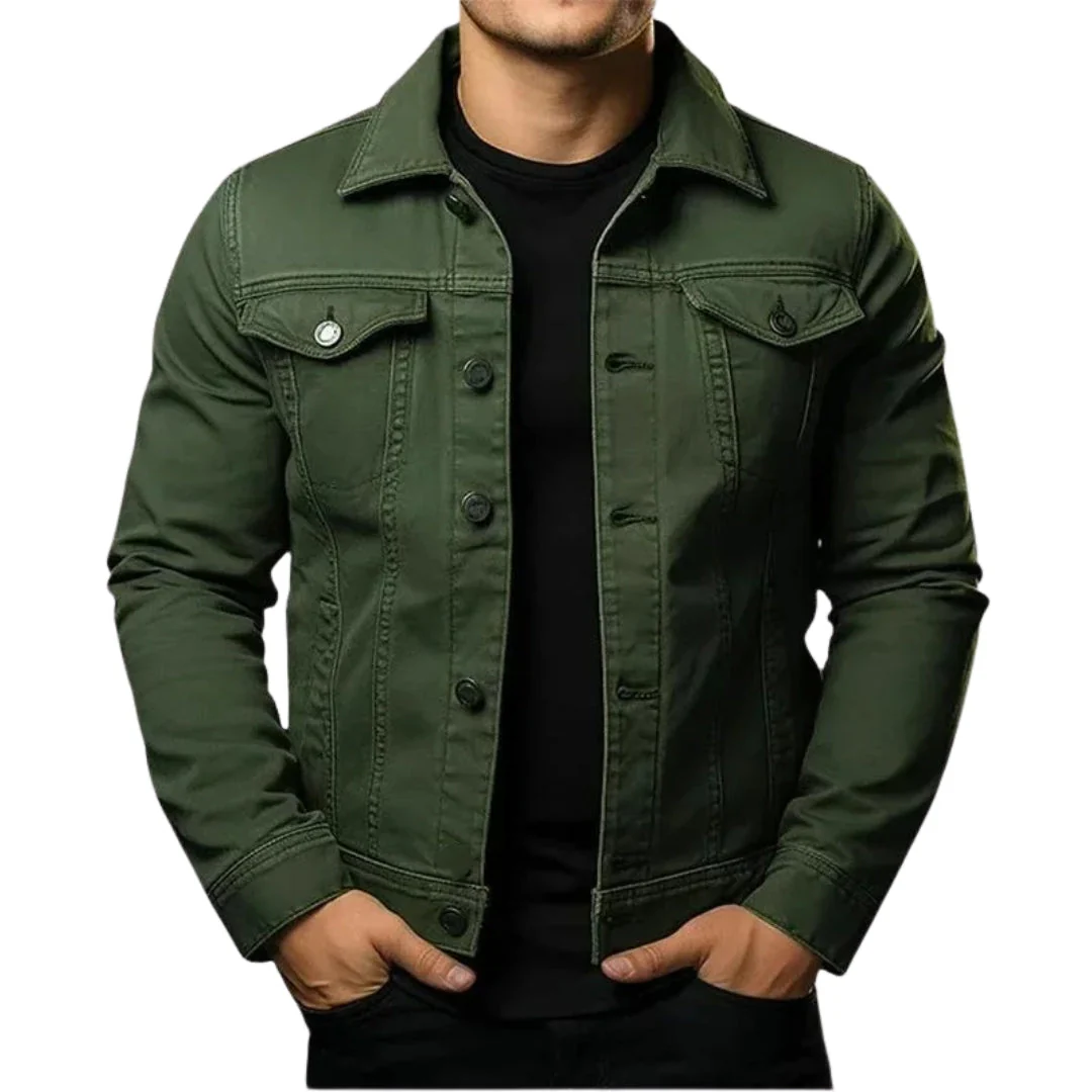 Veste en jean 100 % coton pour homme – Image 4