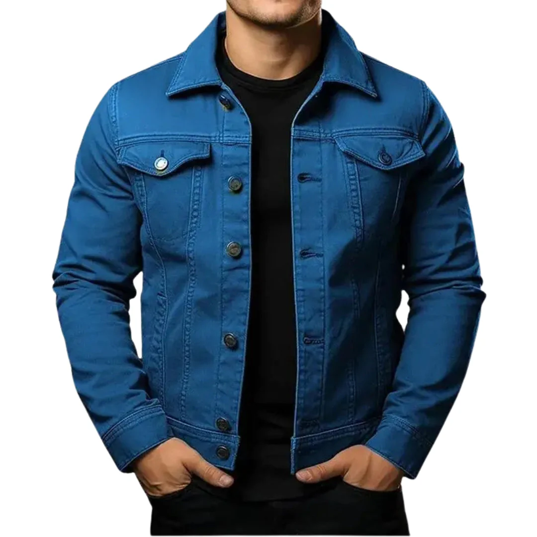 Veste en jean 100 % coton pour homme – Image 5