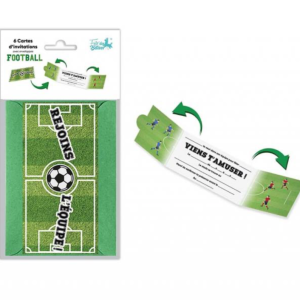 6 Cartes d’invitations Football