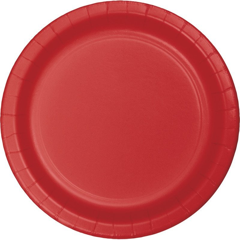 8 Assiettes rouges 23 cm