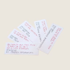 Ensemble de 5 marque-pages braille