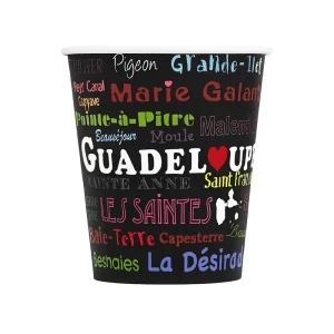 8 gobelets villes de Guadeloupe 27cl