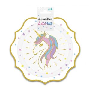 6 Assiettes Licorne