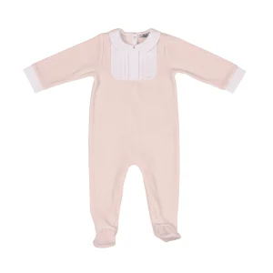 BELLA | Girls Pink Velour All-in-One
