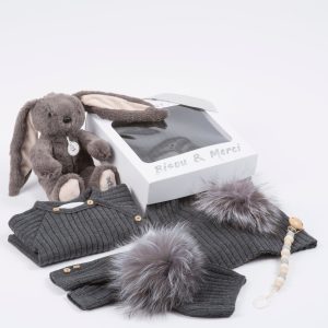 MAILLE LOVE | Boys Grey Knit Gift Set (5)