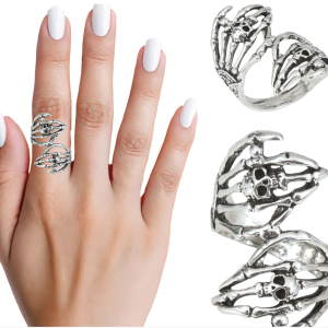 Bague squelette mains