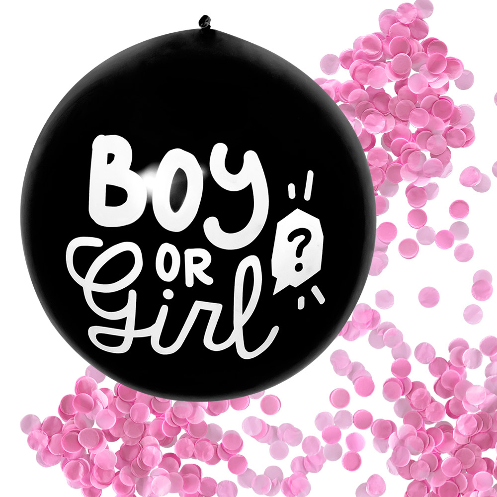 Ballon Boy or Girl confettis roses