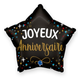 Ballon étoile Joyeux Anniversaire