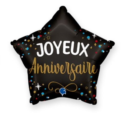 Ballon étoile Joyeux Anniversaire – Image 2