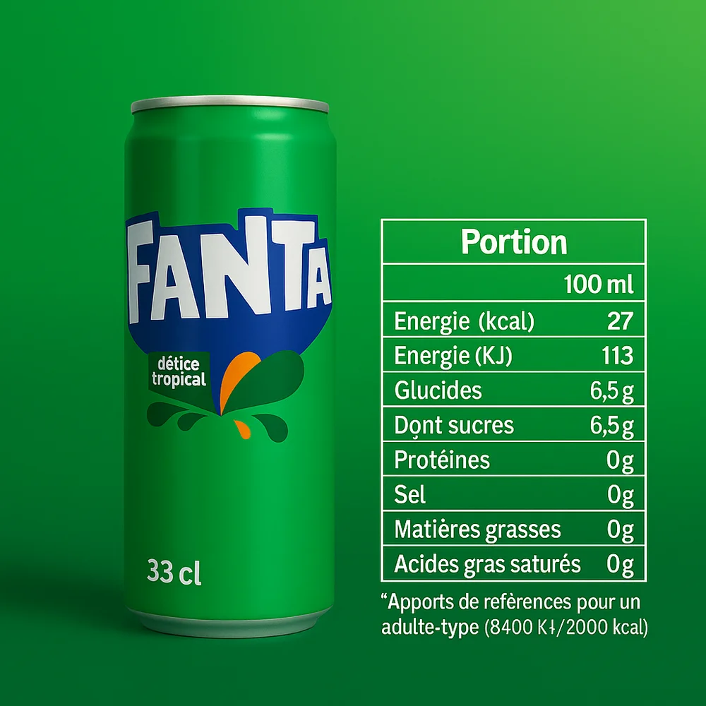 Boisson gazeuse Délice Tropical Fanta 6 x 33cl – Image 7