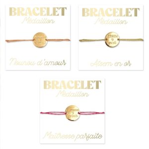 Bracelet médaillon, Maîtresse, Atsem, Nounou