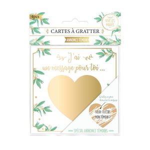 Cartes à gratter annonce témoins