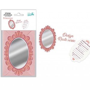 6 Cartes d&rsquo;invitations Princesse