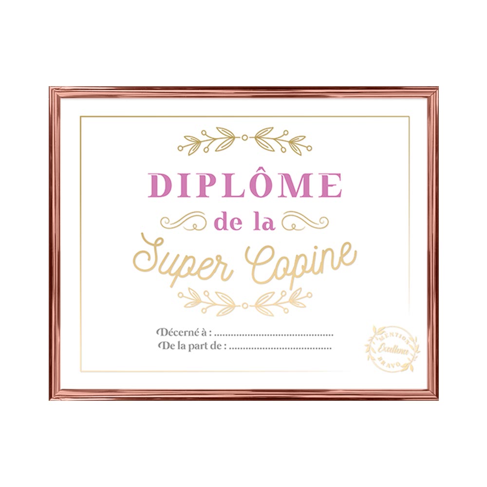 Diplôme officiel de la meilleure Copine