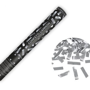 Canon de 40 cm à confettis argent