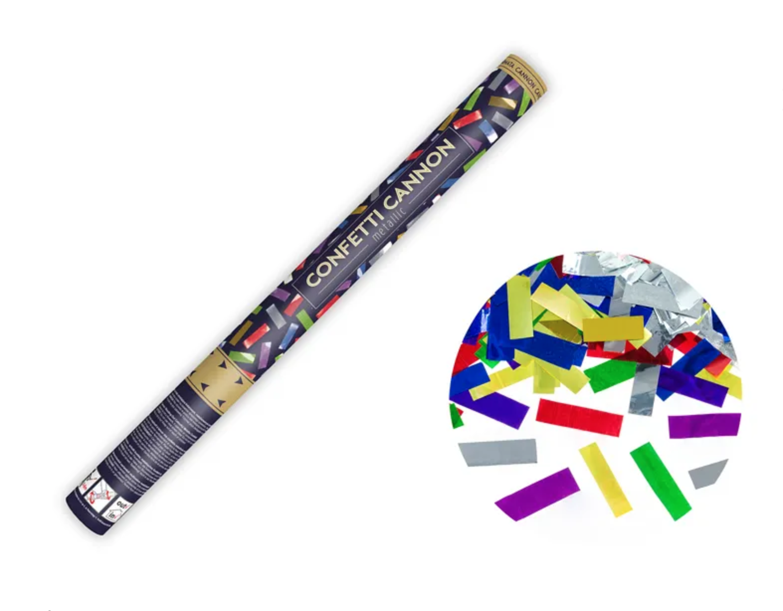 Canon à confettis multicolores 60 cm