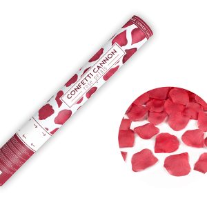 Canon à pétales de roses rouges