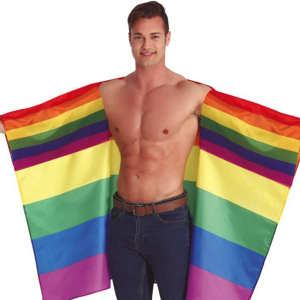 Cape drapeau arc-en ciel