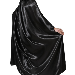 CAPE NOIRE AVEC CAPUCHE 140 CM