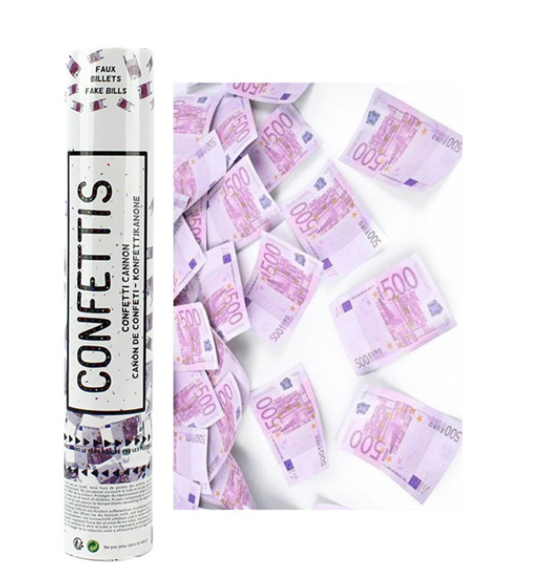 Canons confettis avec faux billets