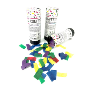 SACHET DE 3 PETITS CANONS CONFETTIS MULTICOLOR