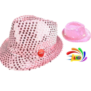 CHAPEAU LUMINEUX SEQUIN ROSE GOLD