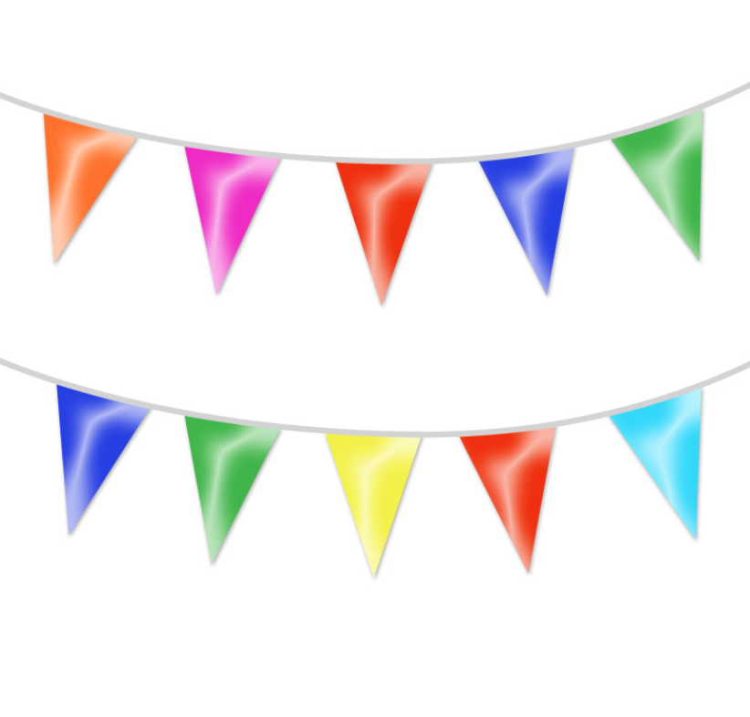 GUIRLANDE 18 FANIONS 45X30 MULTICOLORS 10 M – Image 3