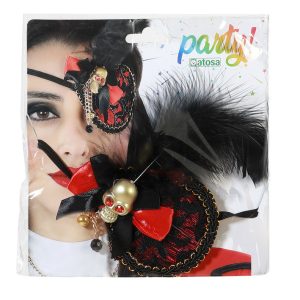 CACHE ŒIL PIRATE AVEC TÊTE DE MORT