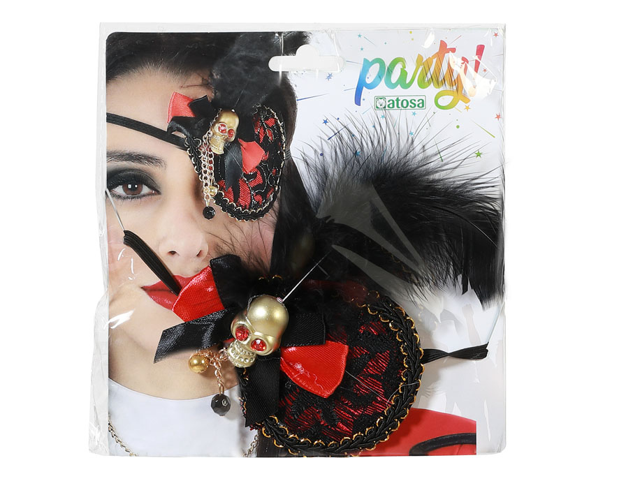 CACHE ŒIL PIRATE AVEC TÊTE DE MORT – Image 2