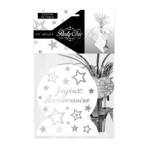 CENTRE DE TABLE PARTY CHIC ARGENT