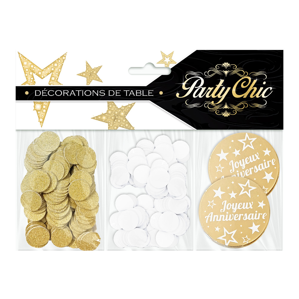 DECORATION DE TABLE PARTY CHIC OR – Image 2