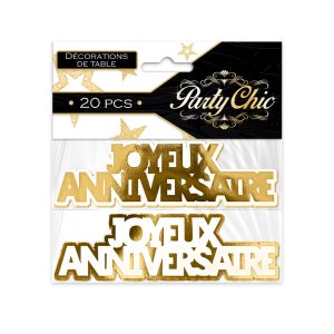 DECORATION DE TABLE PARTY CHIC OR