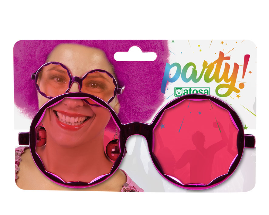 LUNETTES BOULES DISCO FUCHSIA