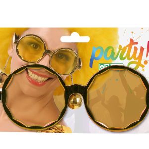 LUNETTES BOULES DISCO OR