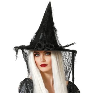 Chapeau de Socière avec rose noire