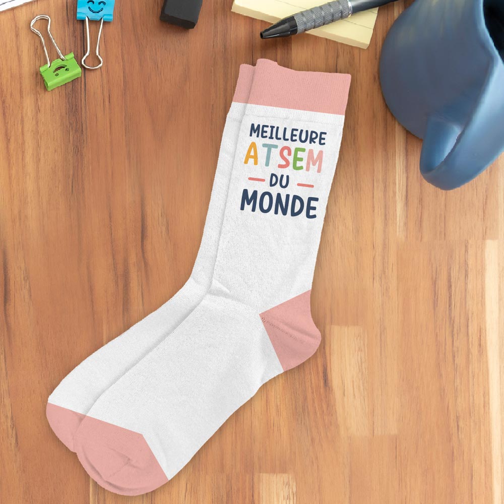 Chaussettes Meilleure ATSEM du Monde