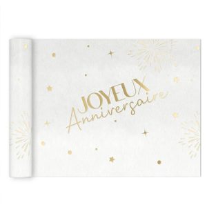 Chemin de table joyeux anniversaire